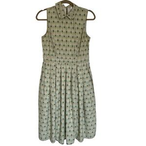 eShakti Retro Style Sleeveless Collard Dress Size 6